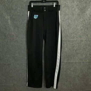 SMITTY Mens Dress Umpire Plate Pants Black Pockets Pleated Trousers 34x30 Solid